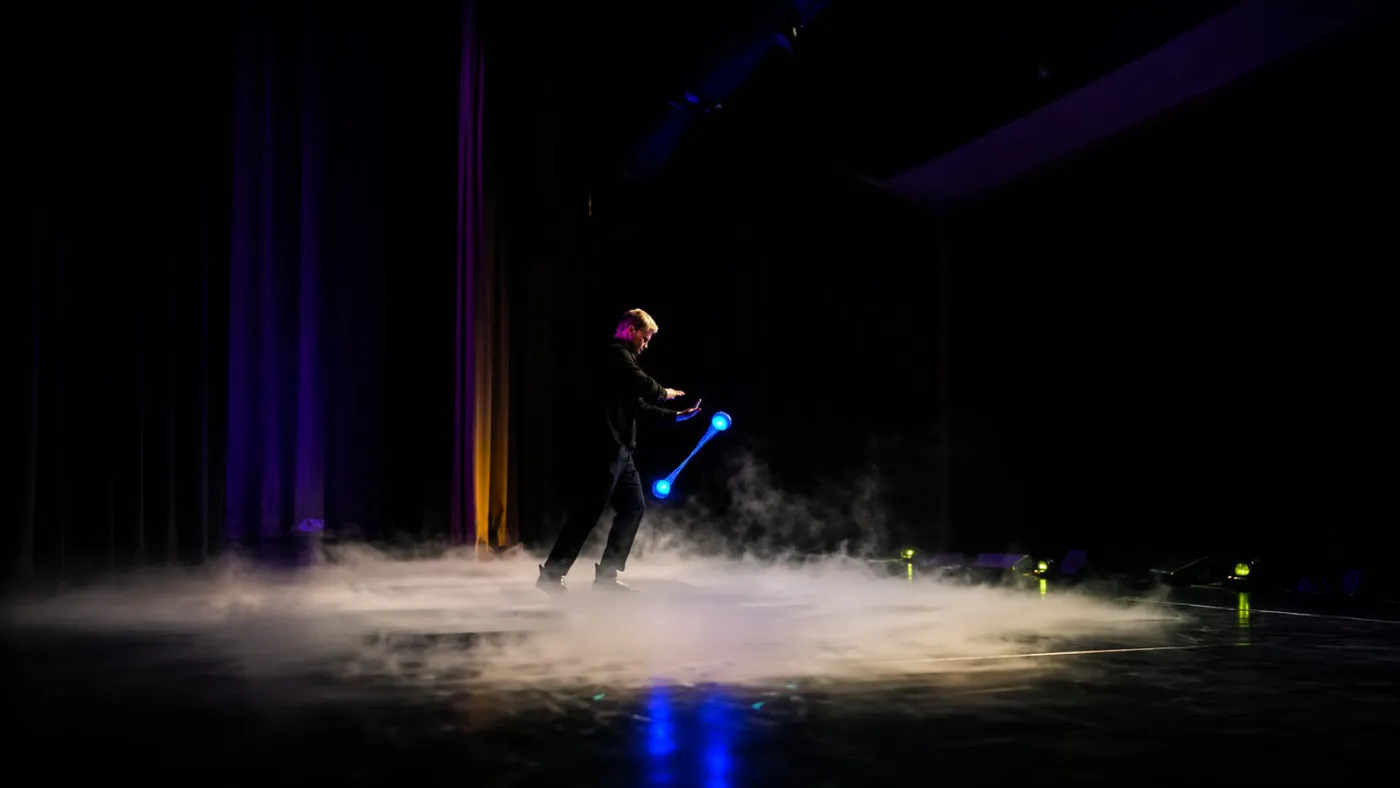 The Dream – glowing light sticks in low fog